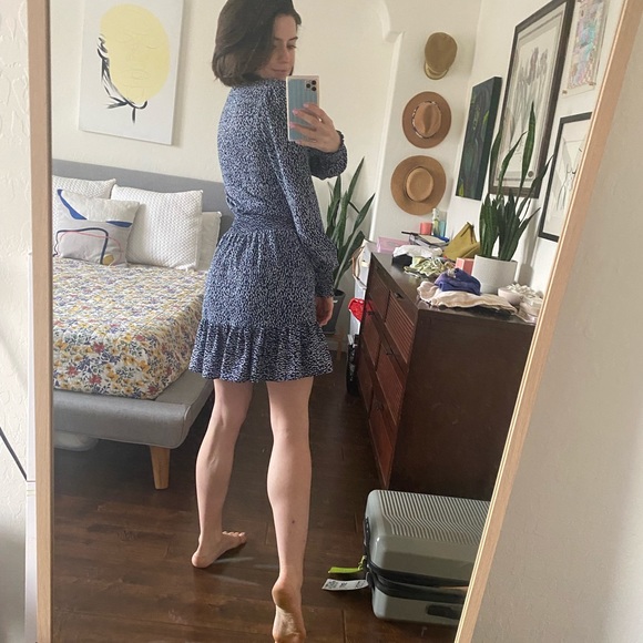 Michael Kors Knee Length Mini Navy White Dress - Picture 4 of 6